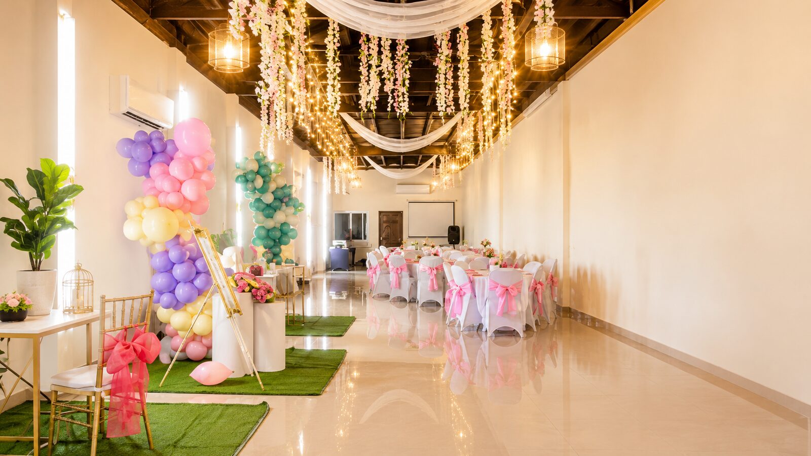Decoración con arcos de globos